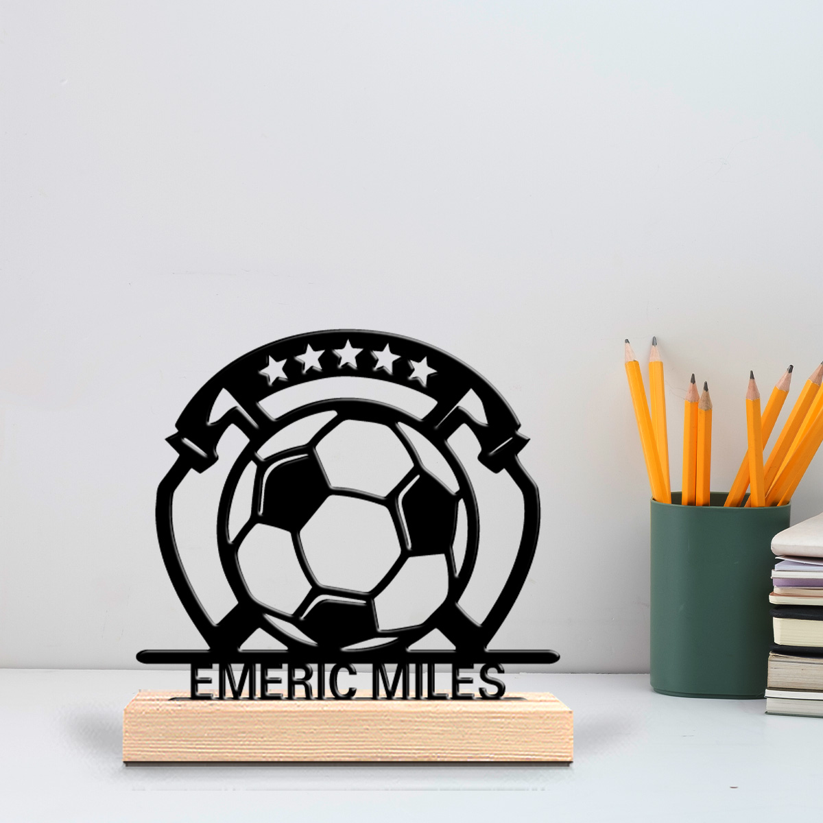 Art Craft Letter A - 1pc Minimalist soccer Custom Letter Metal