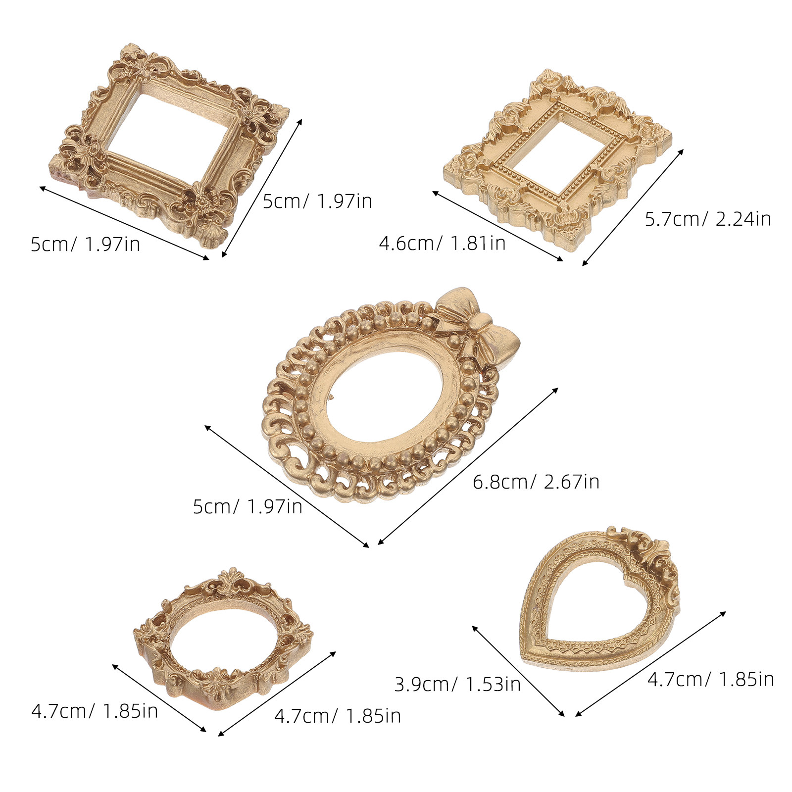 10Pcs Vintage Mini Gold Pictur - đánh giá và giá Art Craft Gallery