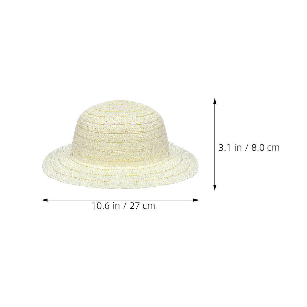 8Pcs White Blank Kids Straw Ha - đánh giá và giá Art Craft Kids