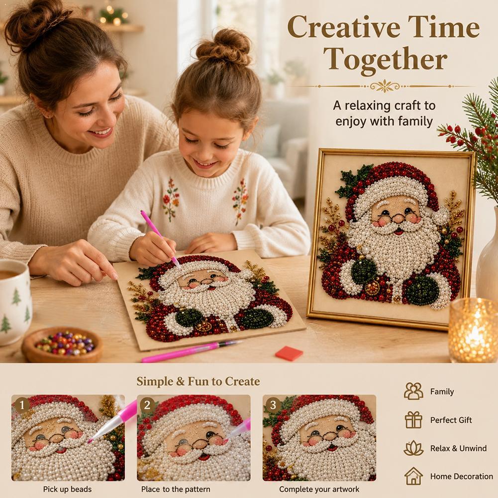 Christmas Santa Claus Pearl Ar - đánh giá và giá Art Craft Adult
