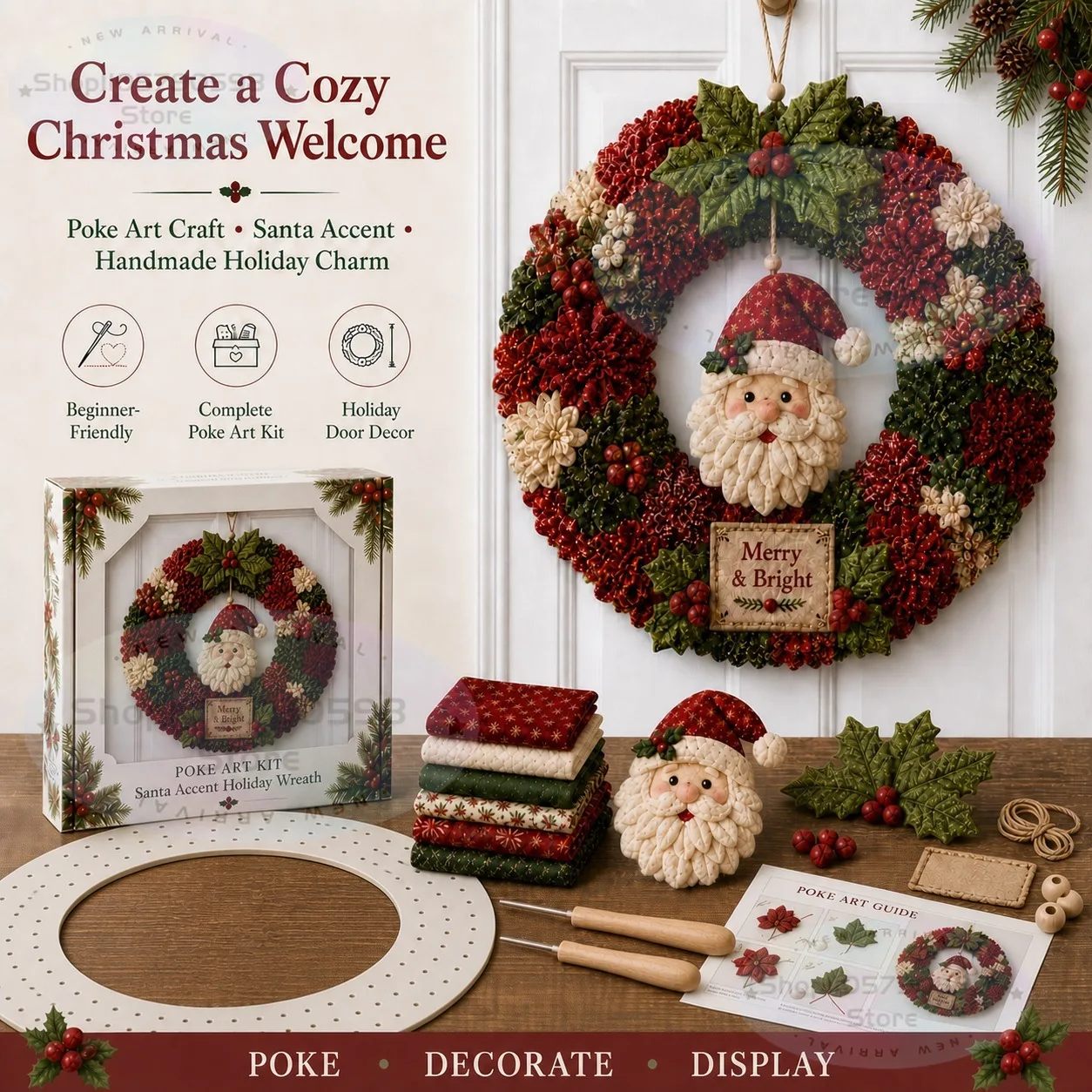 2026 3D Fabric Poke Wreath DIY - đánh giá và giá Art Craft Adult