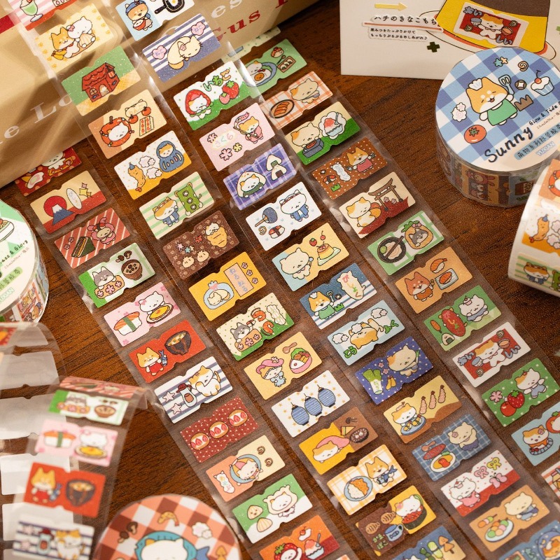 Cartoon Cat Washi Tape Set of  - đánh giá và giá Washi Tape Rolls