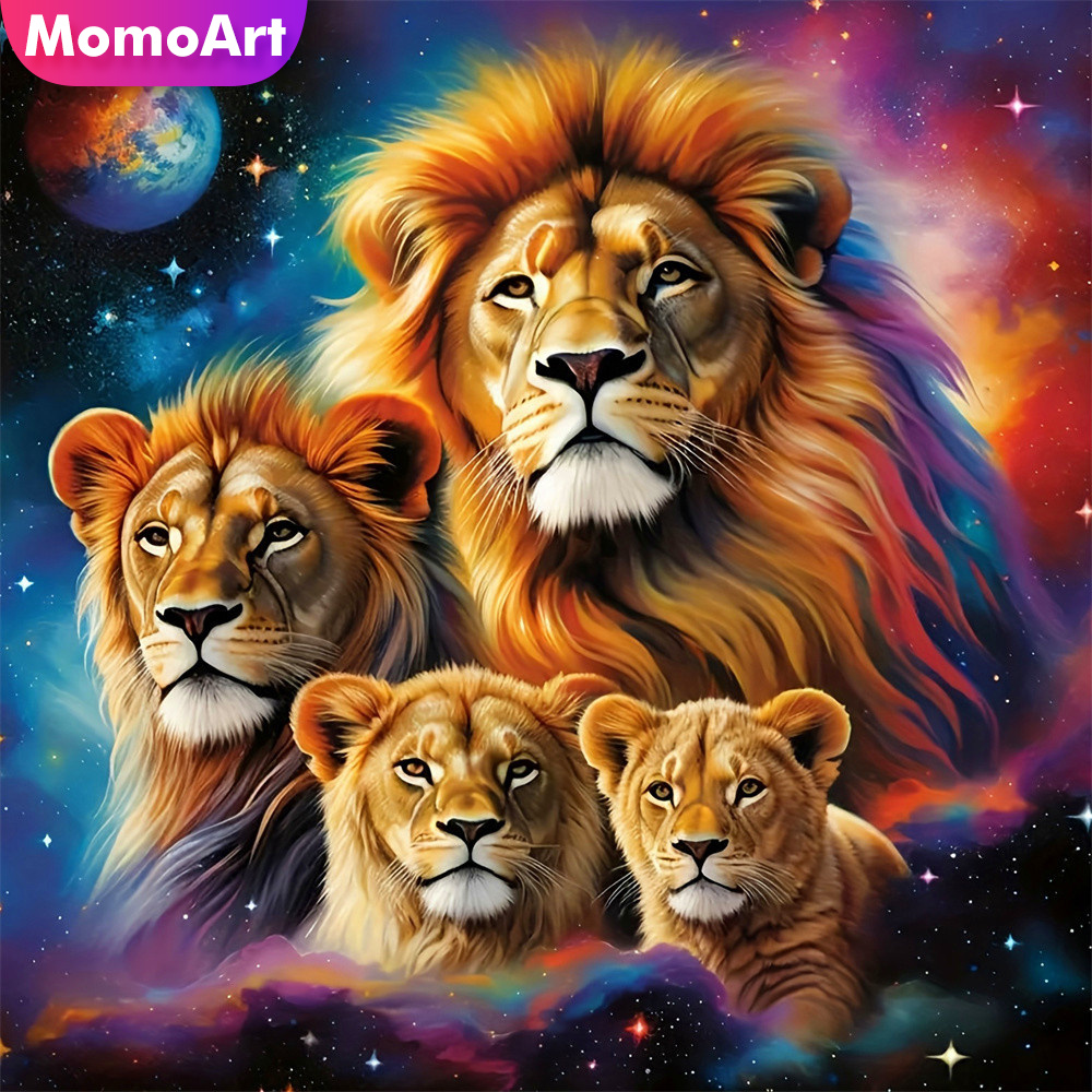 Momoart Diamond Painting Lions - đánh giá và giá Art Craft Lion
