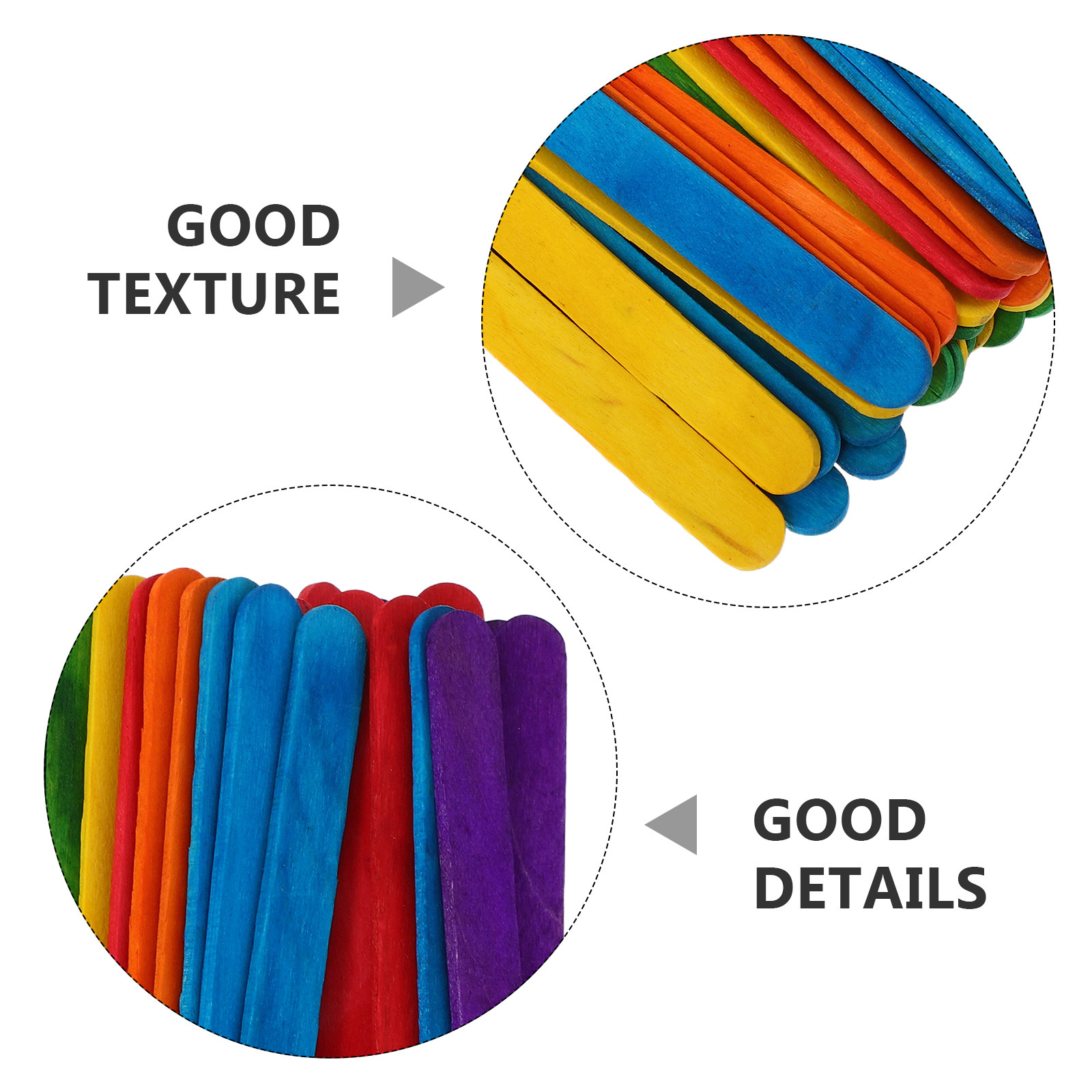 500Pcs Wood Craft Sticks Color - đánh giá và giá Art Craft Kids
