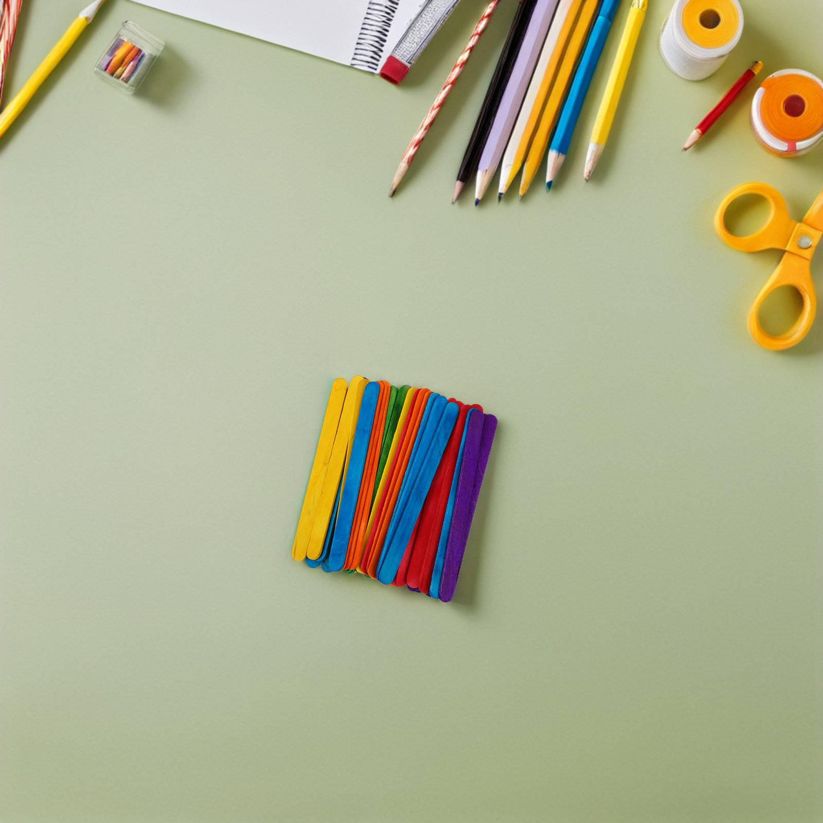 500Pcs Wood Craft Sticks Color - đánh giá và giá Art Craft Kids