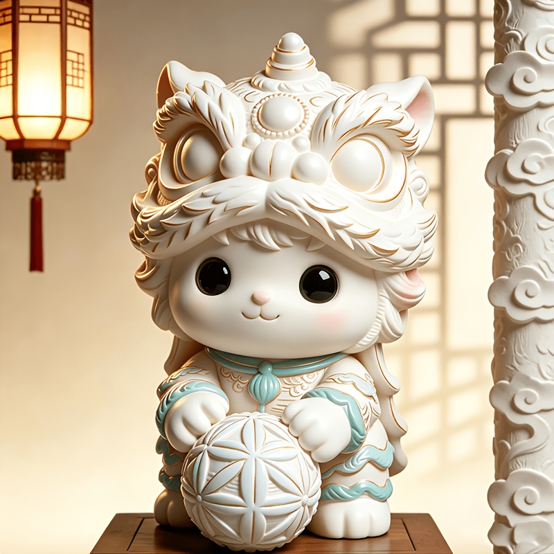 DIY Paint Figurine Chinese Lio - đánh giá và giá Art Craft Lion