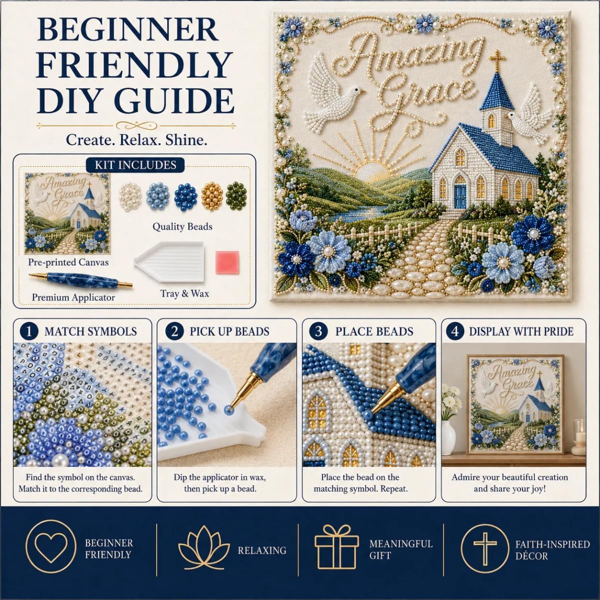 Sacred Hymn Pearl Art Kit Coll - đánh giá và giá Art Craft Website