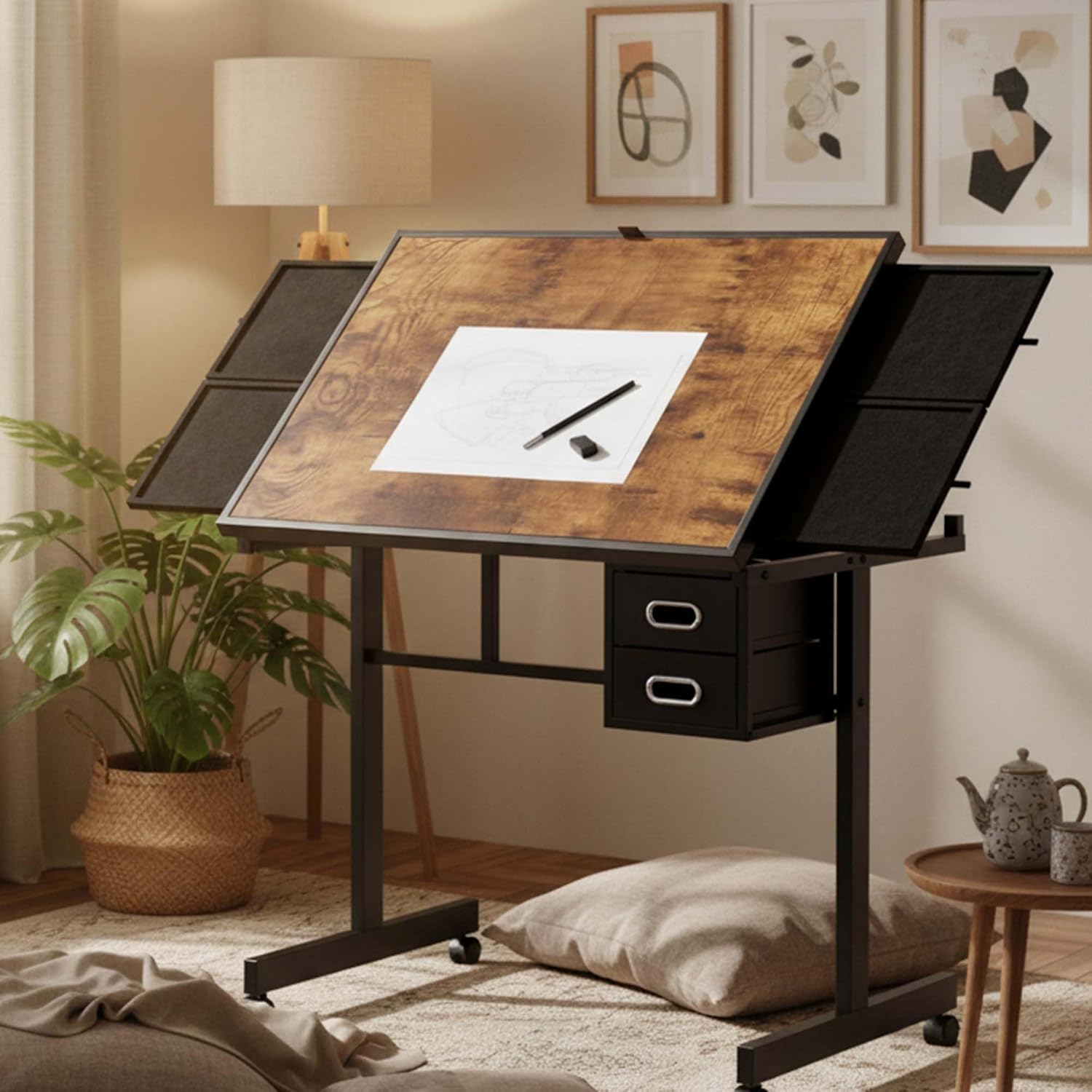 Adjustable Drafting Table with - đánh giá và giá Art And Craft Studio