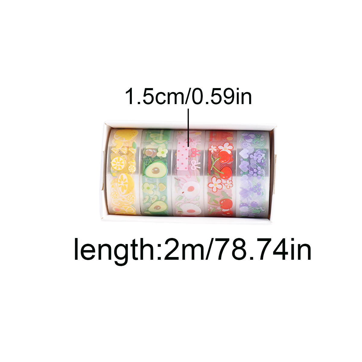 5 Rolls Clear PET Washi Tape S - đánh giá và giá Washi Tape Rolls