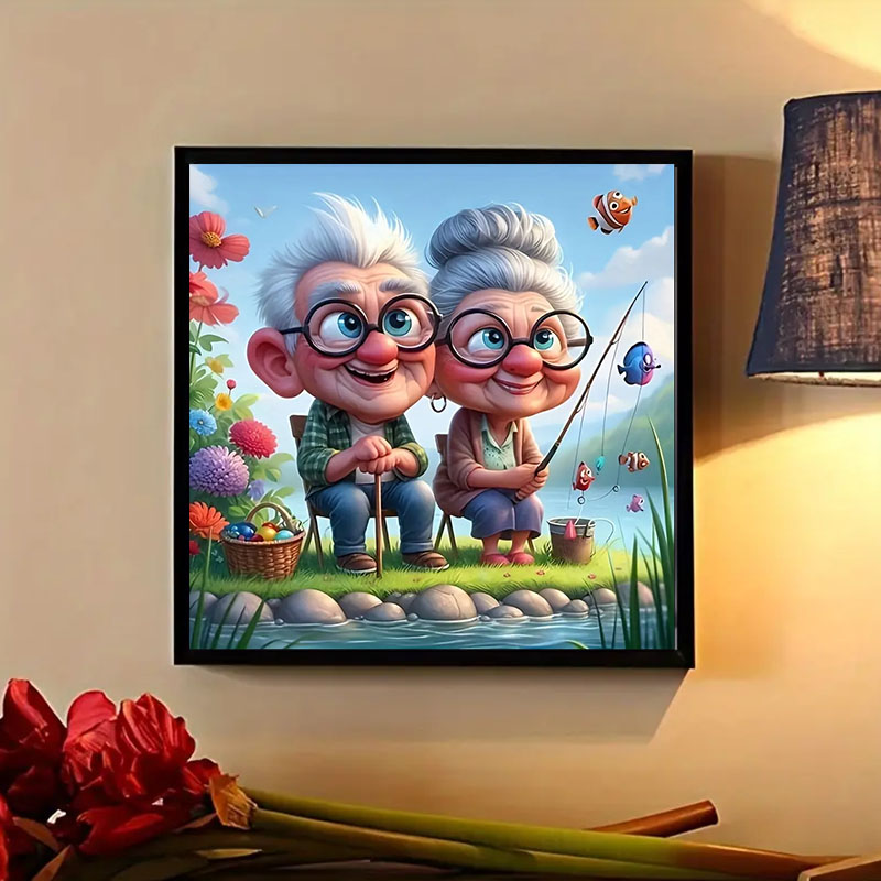 Grandparents Fishing Diamond P - đánh giá và giá Art Craft Adult