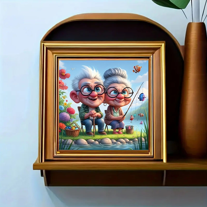Grandparents Fishing Diamond P - đánh giá và giá Art Craft Adult