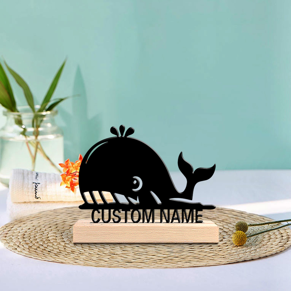 1pc Abstract whale Customized  - đánh giá và giá Art Craft Names