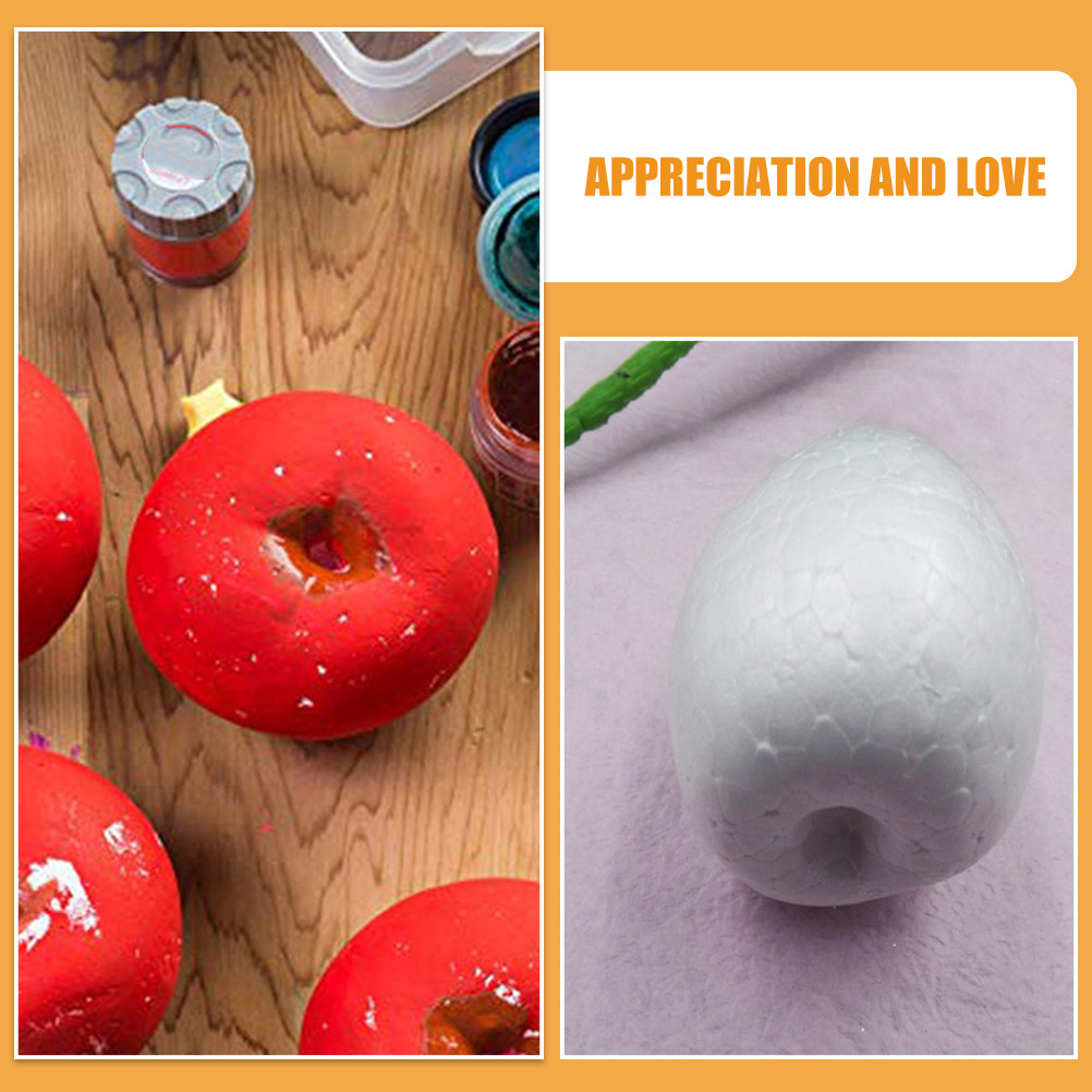 6pcs White Foam Apple Models f - đánh giá và giá Art Craft Kids