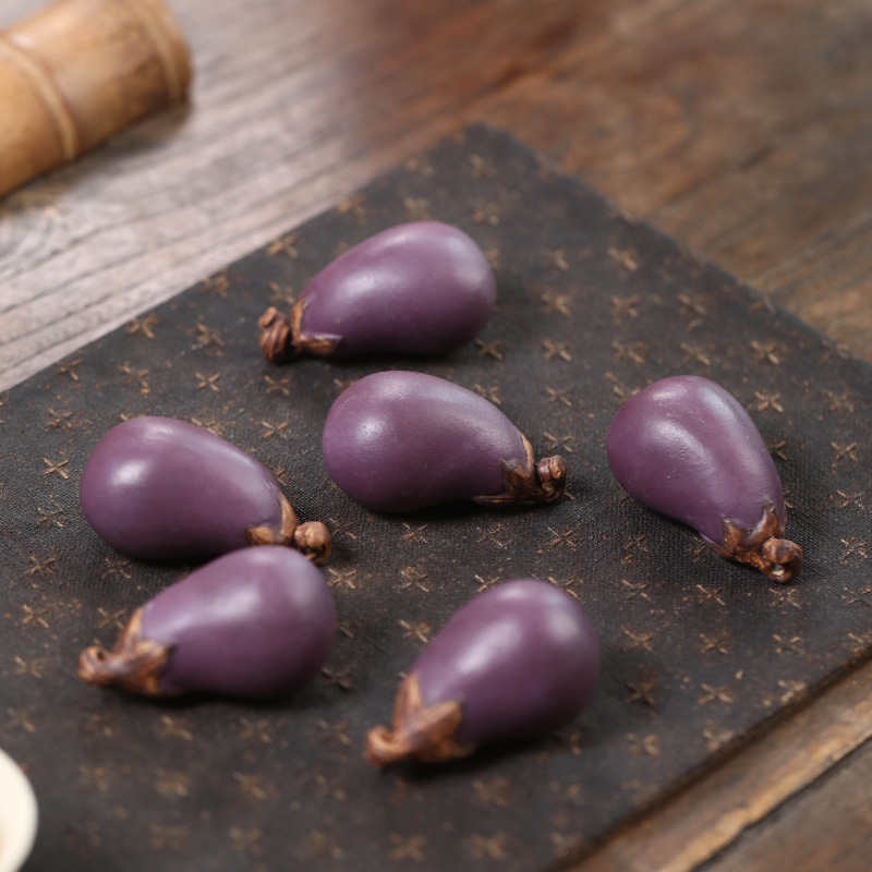 Purple Sand Eggplant Tea Pet H - đánh giá và giá Art Craft Vegetables